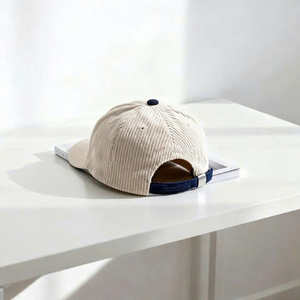 Gorra de Béisbol de Pana Bicolor con Logotipo Personalizado, Estilo Desestructurado de 6 Paneles para Adultos, Deportiva, Invernal, Uso Diario, Producción Vietnamita - Product Image 4