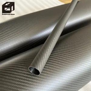3K tam karbon fiber tüp büyük çaplı özel 1m 2m uzunluk karbon fiber boru 50mm 60mm 100mm 150mm 200mm od
