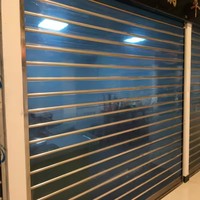 Porte à enroulement automatique en polycarbonate transparent pour supermarché et centre commercial