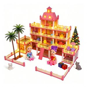 Kit de montage de maison de poupée DIY en plastique TOYSRUNNER DLHS0307 pour les enfants de 5 ans et plus - Product Image 1
