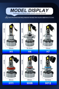 ท่อทองแดงสามหัวสำหรับ9006 9005<span class=keywords><strong>โปรเจคเตอร์</strong></span>ไฟหน้ารถ LED 12V/24V 6000K-6500K - Product Image 5