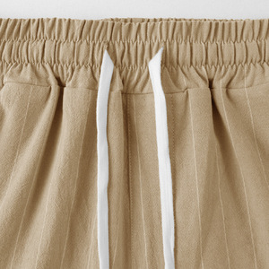 <span class=keywords><strong>Pantaloni</strong></span> Estivi da Uomo in <span class=keywords><strong>Lino</strong></span> con Coulisse a <span class=keywords><strong>Righe</strong></span> Verticali, Dritti, Traspiranti, Antipiega, Casual - Product Image 6