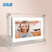 Vente en gros et livraison directe de cadres photo numériques transparents en acrylique NFT vidéo objet infini de 5, 7 et 10 pouces