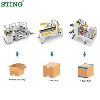 Machine à banderoleuse adhésive semi-automatique électrique Sting pour la fermeture de boîtes en plastique et cartons