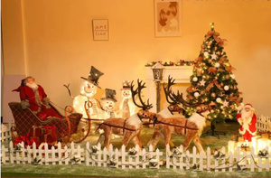50*65CM grandes alces navideños y renos accesorios de escena forma de ciervo decoraciones fábrica al por mayor adorno navideño Reno - Product Image 4