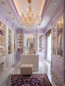 Armoire <span class=keywords><strong>sur</strong></span> <span class=keywords><strong>mesure</strong></span> Dreamy Violet Lavender Walk, design français de luxe, moderne, grande capacité, portes en bois massif, <span class=keywords><strong>dressing</strong></span> <span class=keywords><strong>sur</strong></span> <span class=keywords><strong>mesure</strong></span> - Product Image 5