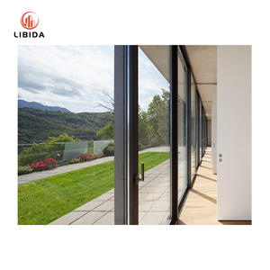 Véranda en aluminium personnalisée porte coulissante double verre trempé fenêtres et portes avec rail porte coulissante à vendre - Product Image 5