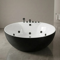 Bain à remous rond autoportant avec massage, spa, piscine à eau chaude Balboa pour usage intérieur et extérieur, jardin et villa
