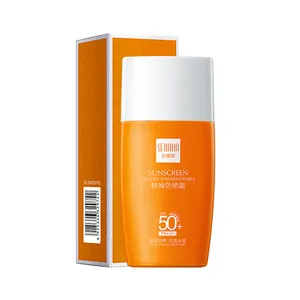 Private Label SPF50+ PA+++ Lightweight Daily Sunblock Liquid Hydrating Protection Face Skin Care Natural Face Sunscreen Tanning