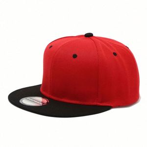 Gorra Snapback de Dos Tonos con Logotipo Personalizado al por Mayor, Gorra Trucker Lisa en Stock, Gorra Snapback Hip Hop con Visera Plana - Product Image 5