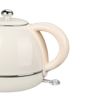 Bouilloire Électrique en Plastique au Design Rétro Exquis, 1,0 L, 220 V, Ébullition Rapide, Arrêt Automatique, pour Usage Domestique et Hôtelier