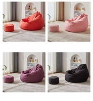 Offre Spéciale grand petit canapé confortable chaise lin inclinable siège pouf bulle pouf salon paresseux housse de canapé