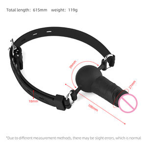 Juguetes Sexuales SEXBAY Más Populares, Mordaza de Silicona con Correa para la Cabeza y Consolador, <span class=keywords><strong>Bondage</strong></span> SM para Lesbianas - Product Image 3