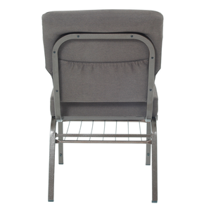 Chaise d'église moderne et populaire à cadre métallique, en tissu bleu marine, en promotion - Product Image 3