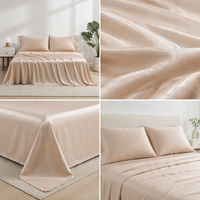 Ensemble de draps en soie de mûrier 100% 4 pièces 19 MM/22MM/25MM/30MM, draps en soie cal king
