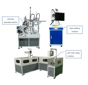 Línea de montaje de bombillas, equipo completo para máquinas de impresión de logotipos led