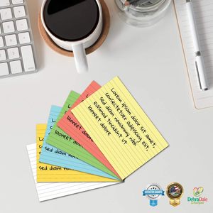 Biểu tượng tùy chỉnh in thẻ chỉ số (163 GSM) 5 "x 8" 300 thẻ với kim loại bông tai - Product Image 6