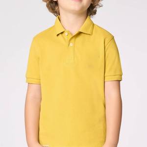 Polo en coton pour enfants toutes saisons, tissu de poids moyen, polyvalent pour superposer toute l'année, uniforme scolaire ou tenue décontractée, coupe constante - Product Image 3