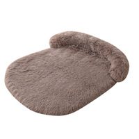 Lit de couchage pour animaux de compagnie en peluche longue, canapé, hiver, chaud, confortable, luxueux, grand matelas pour chien, niche, tapis pour chat, coussin pour animaux de compagnie pour chats et chiens