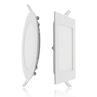 Plafonnier LED encastré plat 18W ultra-plat à cadre blanc, angle de faisceau 120°, dimmable, CRI 80 élevé, indice de protection IP20, pour usage industriel en usine
