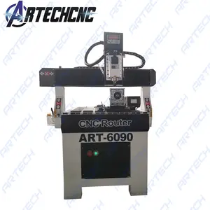 MINI cnc milling machine wood cnc 4 axis with rotary axis wood stone aluminum cutting 6090 machine price