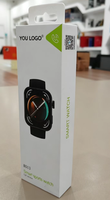 Boîte d'emballage rigide haut de gamme personnalisée pour montres avec insert en mousse - Boîte cadeau de luxe en carton avec couvercle et base pour montres connectées