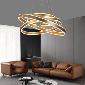 Lampe suspendue géométrique Décoration d'hôtel Anneau rond réglable Lampes suspendues à LED pour salle à manger - Product Image 2