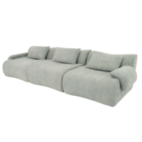 Canapé nuage moderne 3 places, profil bas, canapé lounge moelleux avec accoudoirs arrondis pour salon, appartement, maison, décoration de divertissement
