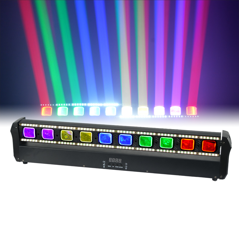 10pcs 80W DMX512 Addressable LED Pixel Bar Light - Zoom & Backlight | RGBW Stage Lighting for DJ Club Concert KTV