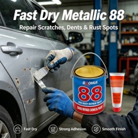 Pâte de réparation rapide pour carrosserie automobile 88, mastic polyester avec durcisseur, remplissage pour réparation de bosses et rayures de voiture, rénovation automobile