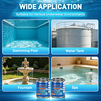 Revêtement liquide époxy transparent à séchage rapide, anti-fuite, peinture pour meubles et bateaux, non toxique, scellant UV pour toitures et salles de bain, application au pinceau