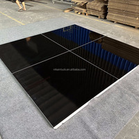 NIKA - Pista de Baile Portátil de Madera Contrachapada con Diseño Cuadriculado en Blanco y Negro para Bodas, Eventos y Fiestas