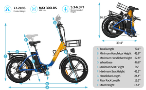 Best Selling Ridsart MN20-20Ah 48V 1000W 20Ah Rear <b>Hub</b> Motor 7-Speed Folding Bike 20" Disc Fat Tire Adult Lithium Electronic - Product Image 3