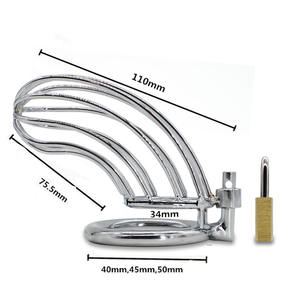 Бесплатная Индивидуальная коробка-металлический замок целомудрия Cbt клетка для длинного пениса CB6000 мужское устройство целомудрие клетки для пениса Эротические товары для взрослых БДСМ - Product Image 6