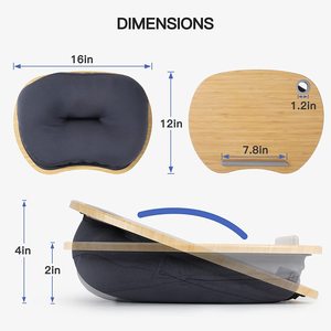 Table d'ordinateur Portable en bois, support de bureau Portable avec coussin Legend Offre Spéciale bambou Logo personnalisé pour étudiants pour la maison et le bureau - Product Image 6
