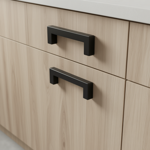 Tiradores Modernos Cuadrados Negros Mate de 3 Pulgadas de Distancia entre Ejes, de Acero Inoxidable para Muebles de Cocina, Paquete de 10 - Product Image 2
