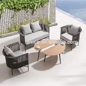 Outdoor rattan sofa garten möbel set shisha lounge möbel