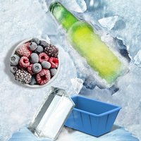 Moules à blocs de glace extra larges pour salle de bain Moules en silicone de qualité alimentaire réutilisables de 8lb pour les plongeons froids et les refroidisseurs