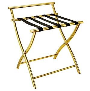 Portavaligie Pieghevole in Acciaio Inox per Camera d'Albergo, Supporto e Rastrelliera per Bagagli Richiudibile - Product Image 1