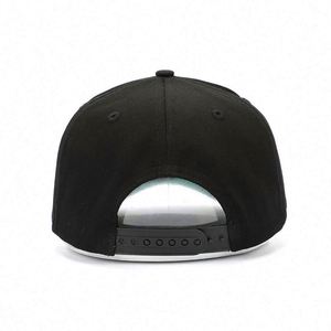 The Best New Style Cute 5 Panel Adult Size Structured Black 100 % Cotton Embroidery Custom Green Underbrim Baseball <b>Hat</b> - Product Image 4