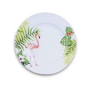 Лучшие продажи тропический круглыми пластинами керамическая фарфоровая посуда набор керамические пластины для дома