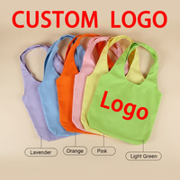 Sac fourre-tout en toile coloré personnalisé avec logo imprimé, style gilet, sac à bandoulière pour les trajets quotidiens, cadeau promotionnel de marque