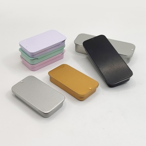 Fabricante de Guangzhou, Envase Rectangular de Metal, Lata Negra para Regalo, Cajas Deslizantes Cuadradas, Latas para Almacenamiento de Leche - Product Image 1