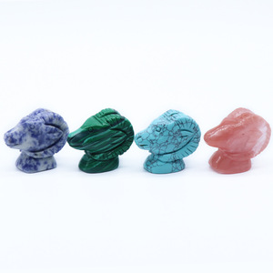 Chanceux Crapaud Costume Feng Shui tête de <span class=keywords><strong>mouton</strong></span> 40*35mm cristaux de guérison pierres Statue Ensemble - Product Image 4