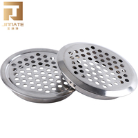 Grille de ventilation en acier inoxydable avec filet rond, couvercle de ventilation rond pour extérieur
