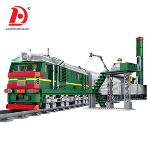 Ensemble de construction de train militaire avec missile, locomotive de transport, station et rails, jouet en briques avec <span class=keywords><strong>soldat</strong></span>, idéal pour un cadeau - Product Image 3