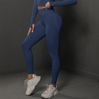 Pantalon de yoga et de sport Honara sans couture, taille haute, moulant, effet galbe fessier, pour entraînement, course et fitness, fabrication OEM ODE