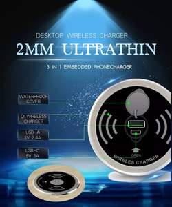 SIHAGE 15Wオフィスワイヤレス充電器内蔵家具隠しUSBポートOTP保護付き - Product Image 3