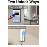 Sistema de Control de Acceso de 2 Hilos y 4 Piezas para Intercomunicación Interior, Impermeable, Montado en la Pared, para Entrada de Casa, Villa o Apartamento
