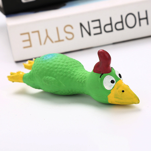 Moda evcil köpek Squeak oyuncaklar çığlık tavuk sıkmak ses oyuncak komik kauçuk tavuk köpek oyuncak - Product Image 4